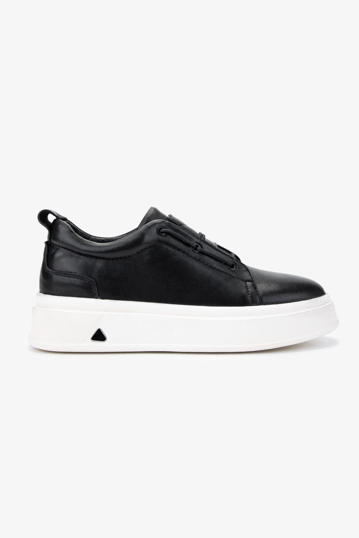 Valmenti Erkek Hakiki Deri Siyah Deri Sneakers & Spor Ayakkabı