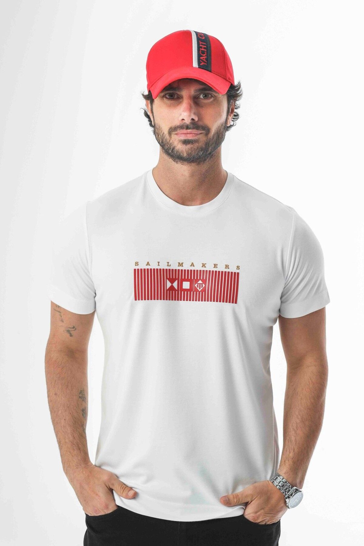 Tony Montana Sail Collection Bisiklet Yaka Baskılı T-Shirt-6281