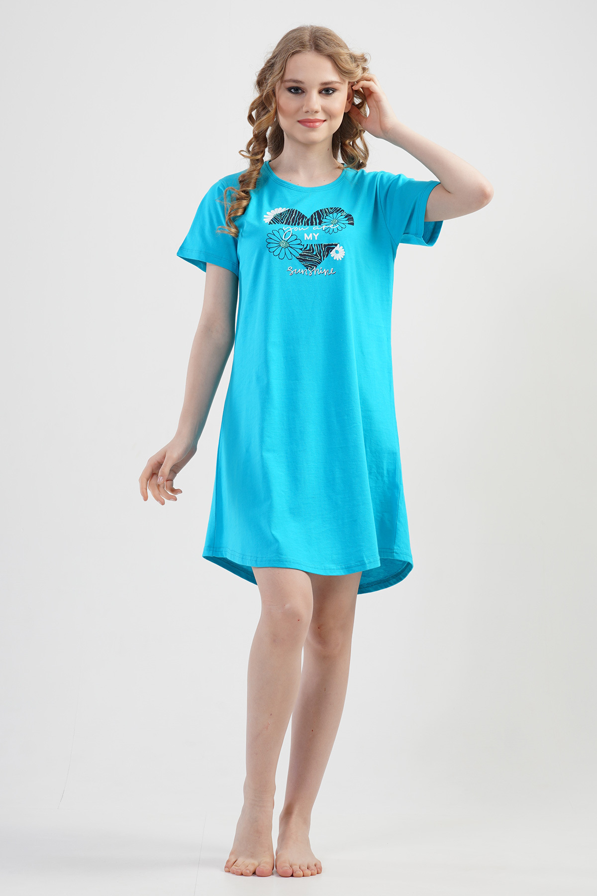 Vienetta Kadın P.suprem O Yaka Kısa Kol Etegı Oval Tunık, 112100