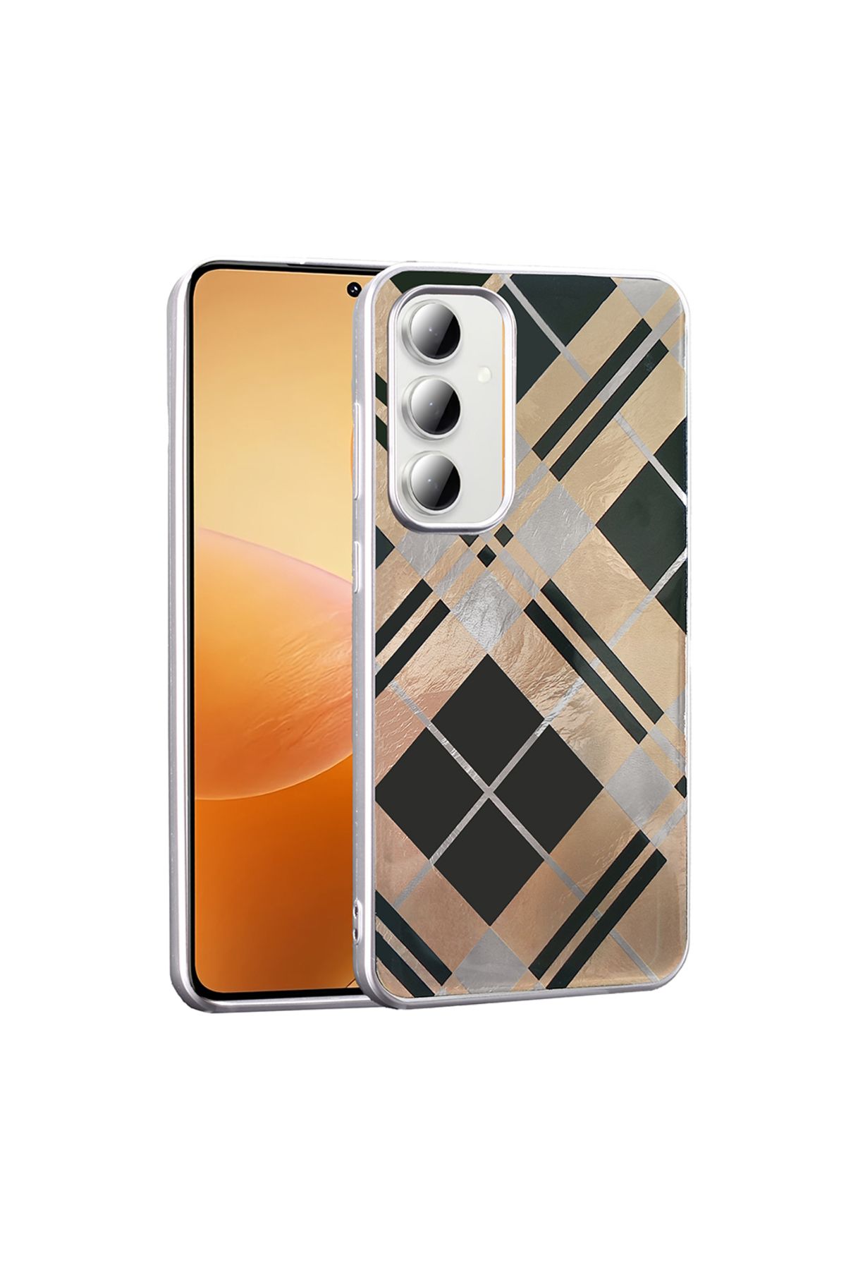 HTstore Galaxy Uyumlu A35 Kılıf Desenli Zore Mep Kapak-Geometrik