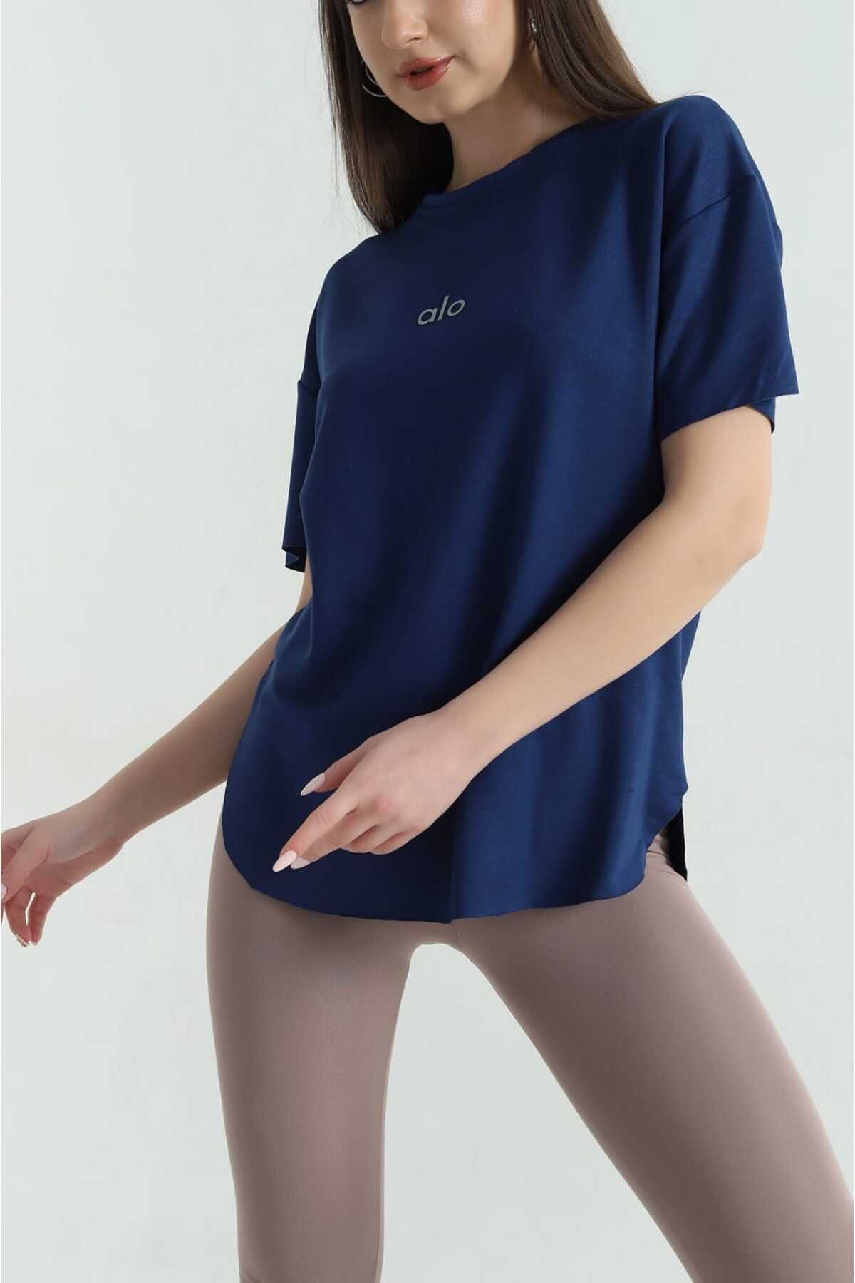 Zeliza Moda Evi Oversize Kısa Kollu Kadın T-Shirt-Al@