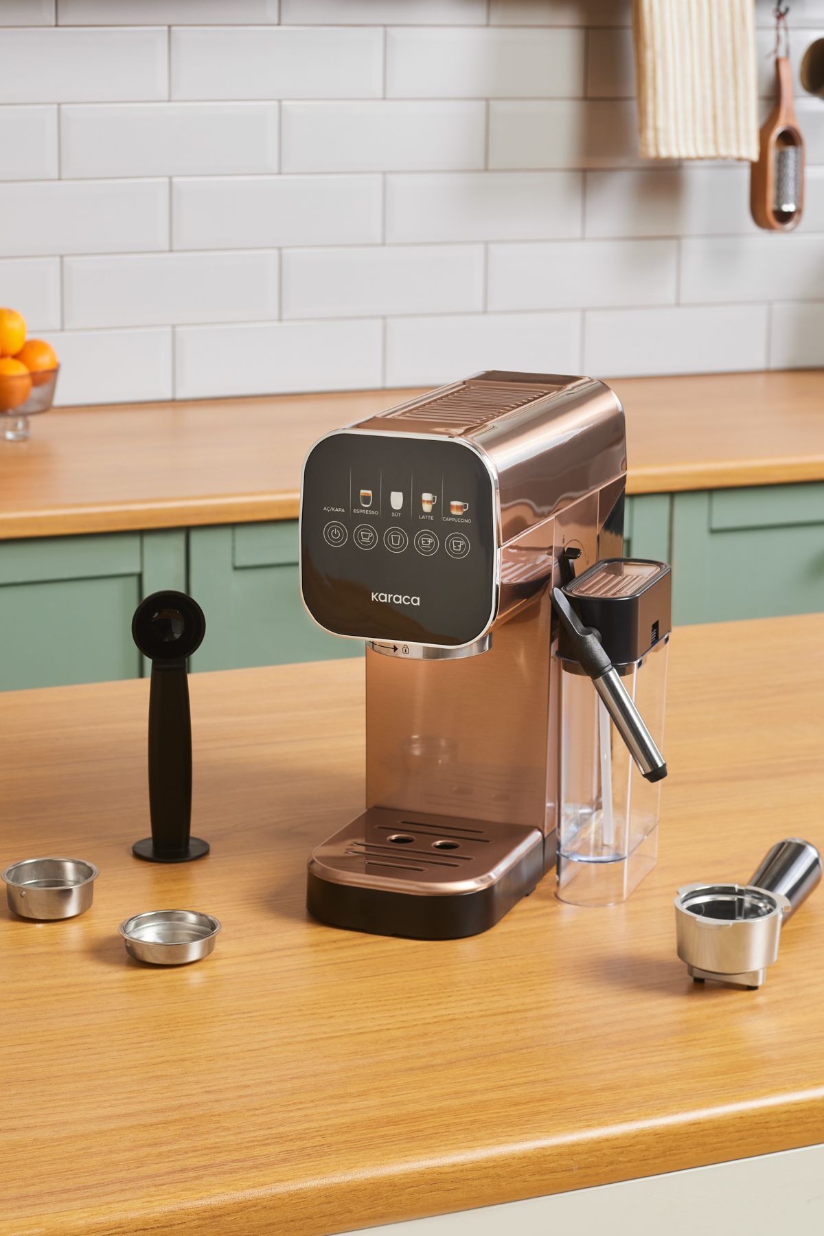 Karaca-Mycaffee Barista S20 Automatic Espresso and Latte Machine with Integrated Milk Tank Amber 1
