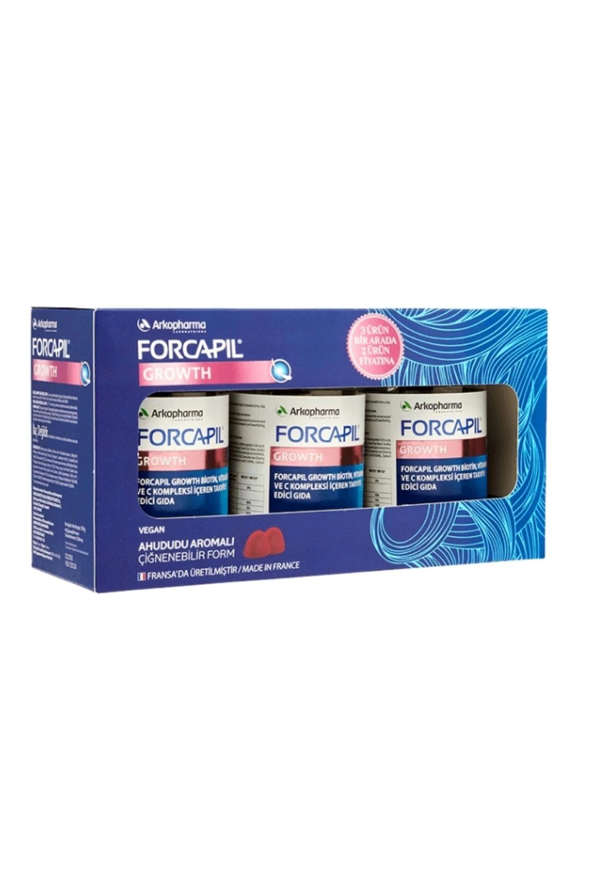 ویتامین مو رشد FORCAPIL 60 GUMMIES X 3 جعبه Arkopharma