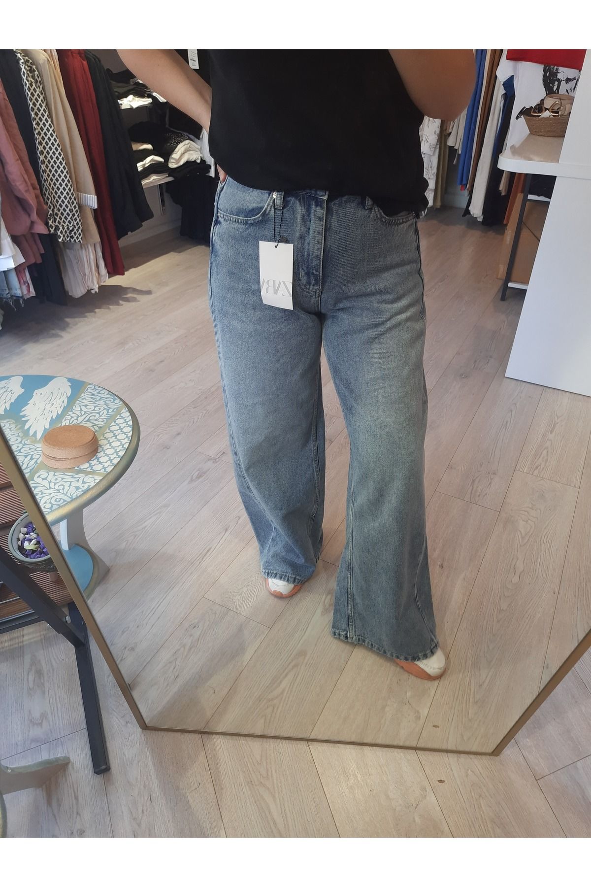 ALVWOMAN Kadın Mavi Baggy Jean