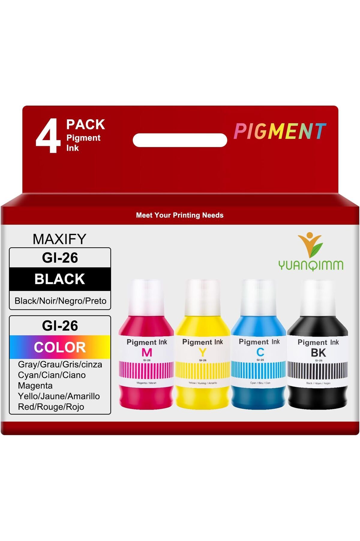 Canon Gı-46 Muadil Mürekkep Seti Pigment/ Maxify Gx6040 / Gx6050 / Gx7040 / Gx7050 / Gx7055