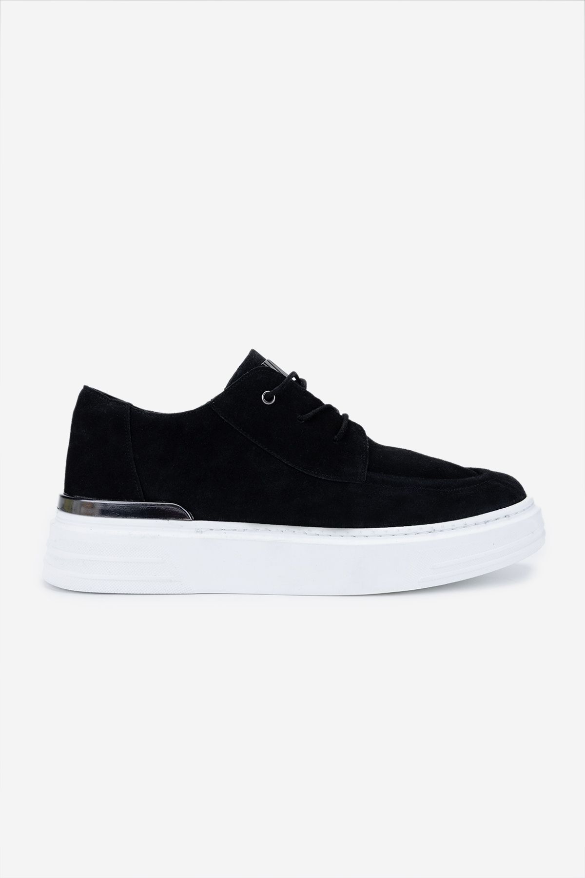 Valmenti Erkek Hakiki Deri Siyah Süet Sneakers & Spor Ayakkabı