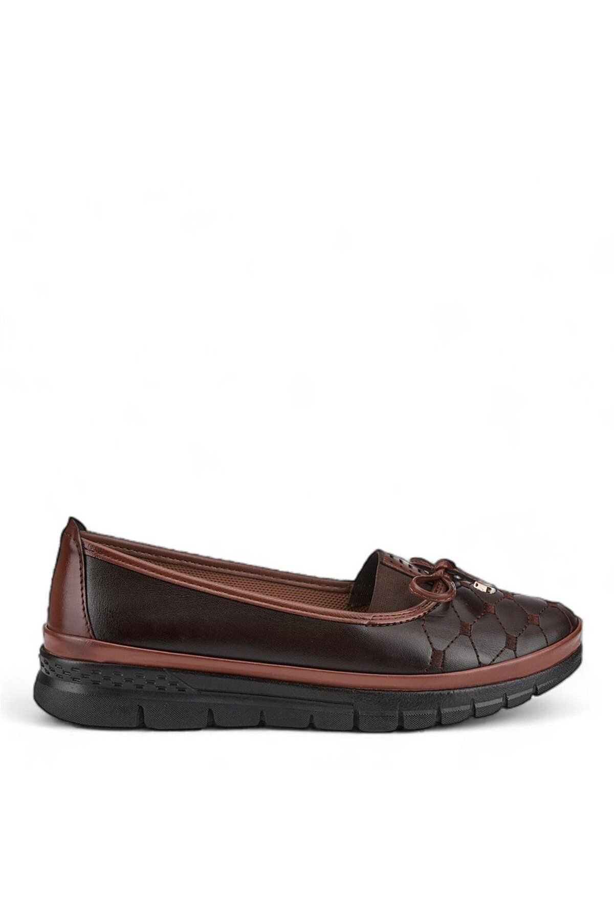 Ayzen 36-41 Taba Kaahve Günlük Ortopedik Comfort Ayakkabı