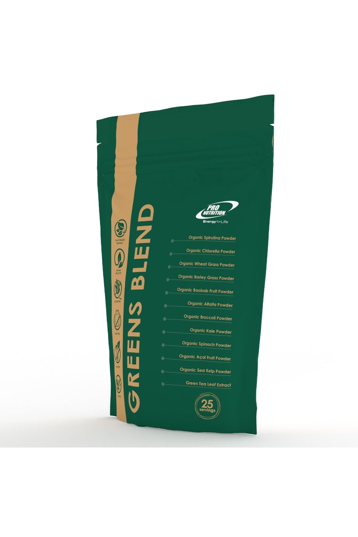 Pro Nutrition Pudra Organica Din Plante Verzi, Fructe Si Alge, Greens Blend Fara Aroma 250g - One Size