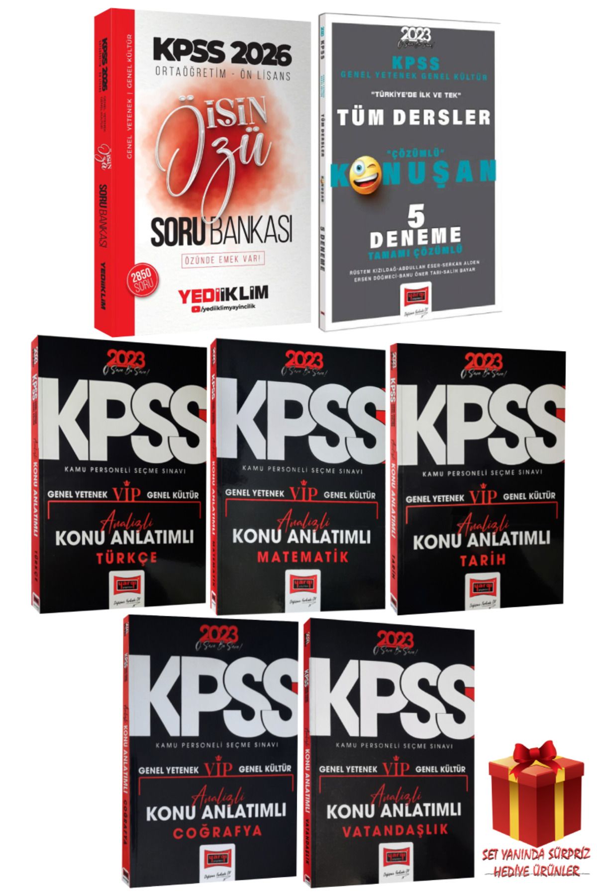 Yediiklim Yayınları 2026 KPSS Ortaöğretim Ön Lisans İşin Özü Soru Bankası+ Yargı Konu Anlatımlı Modüler Set+ Deneme