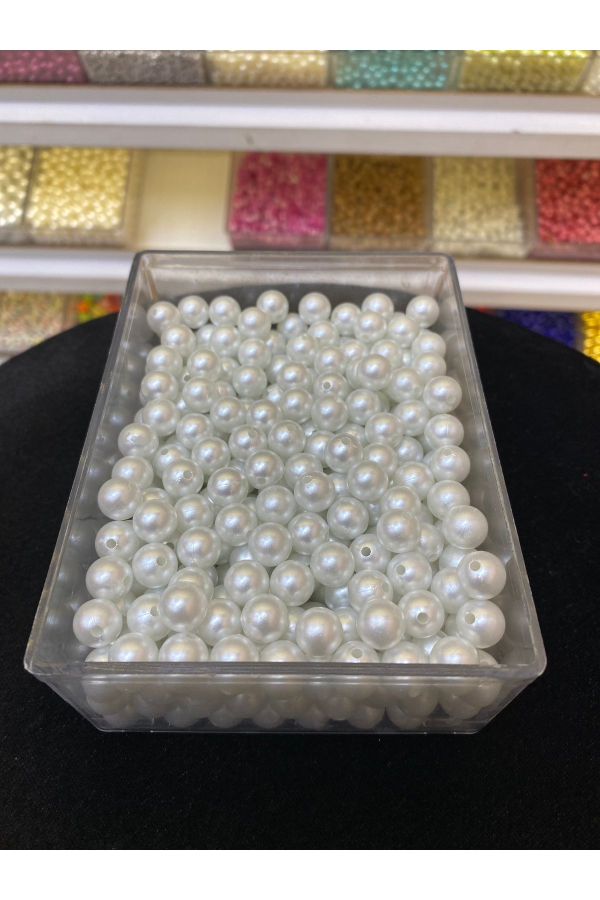 EnZey Design 10mm Lüks Plastik Beyaz İnci