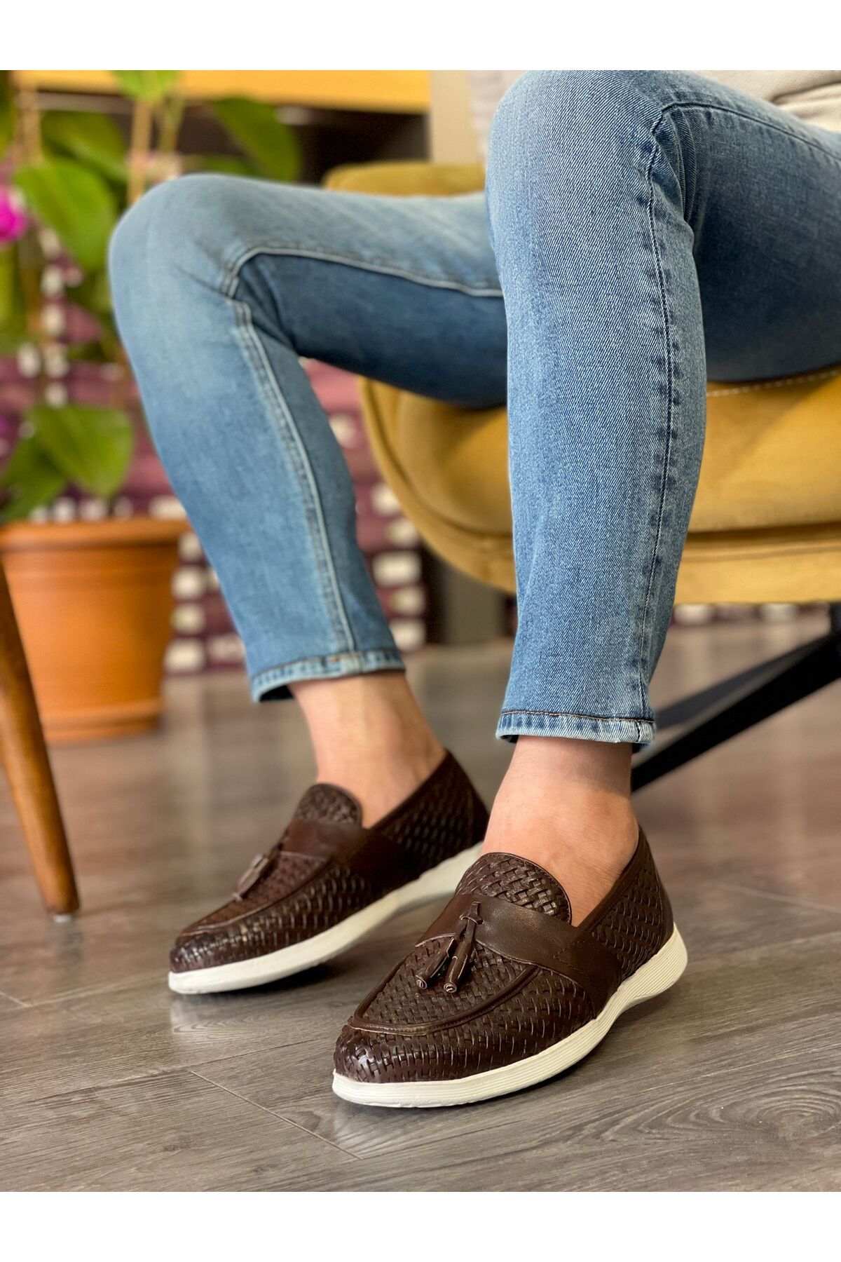 MOR KUNDURA Hakiki Deri Günlük Kullanım Loafer Erkek Ayakkabı