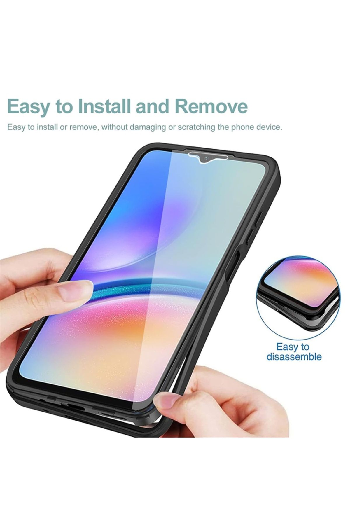 SKYDDAR INNOVATION-Husă + protecție ecran pentru Samsung Galaxy A25, [Pachet 360°] ColorVerse, roz, set cu autocolant 4