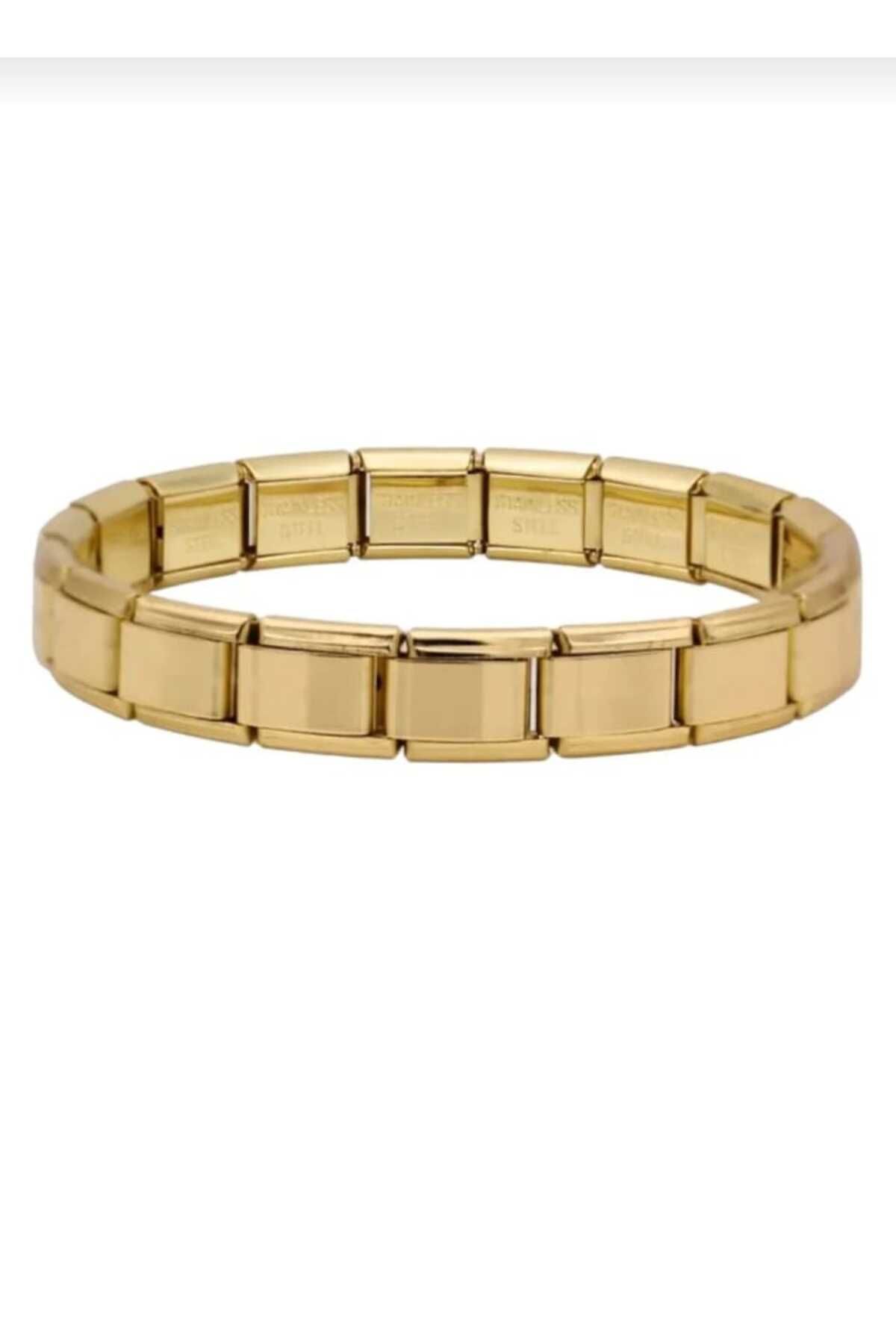 MSBTAKI GOLD İTALYAN CHARM Stainless Steel Nomination 316L Çelik Bileklik