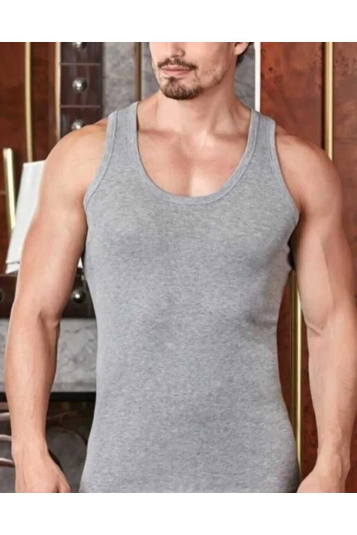 H&S STORE tutku ribana erkek spor atlet 6 lı gri renkli kaliteli ve rahat