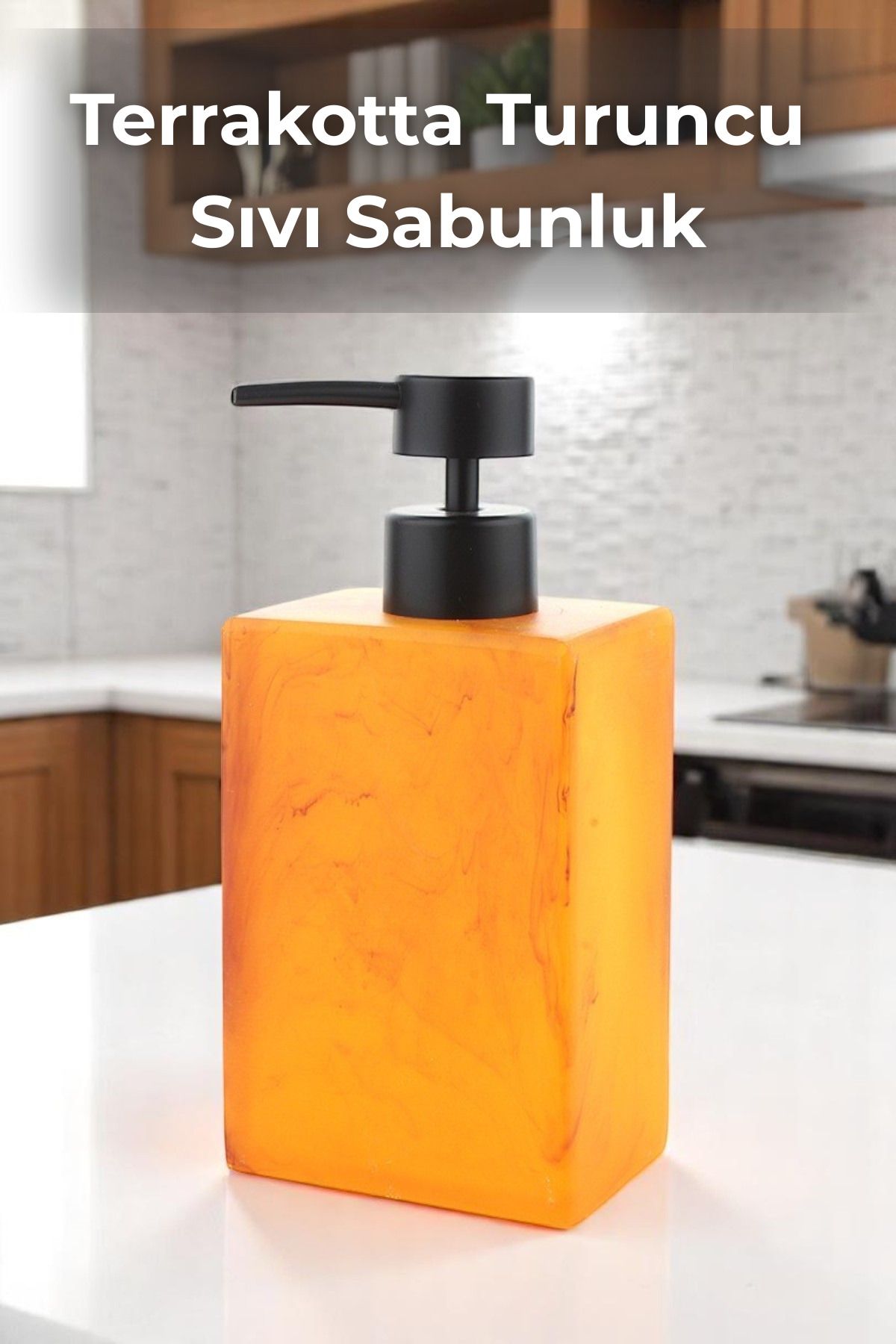 Sevinse Home Terrakotta Turuncu Sıvı Sabunluk