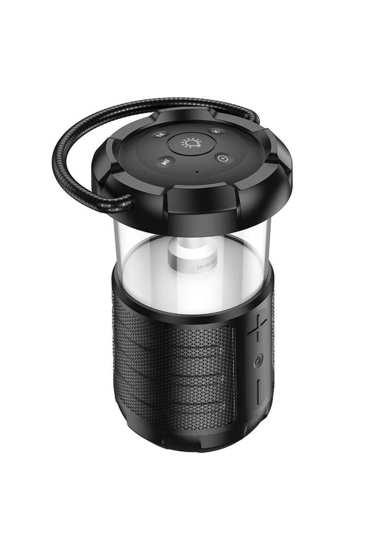 Borofone Bluetooth Speaker Işıklı Kablosuz Speaker Bluetooth Hoparlör El Tutamaçlı Kamp Lambası