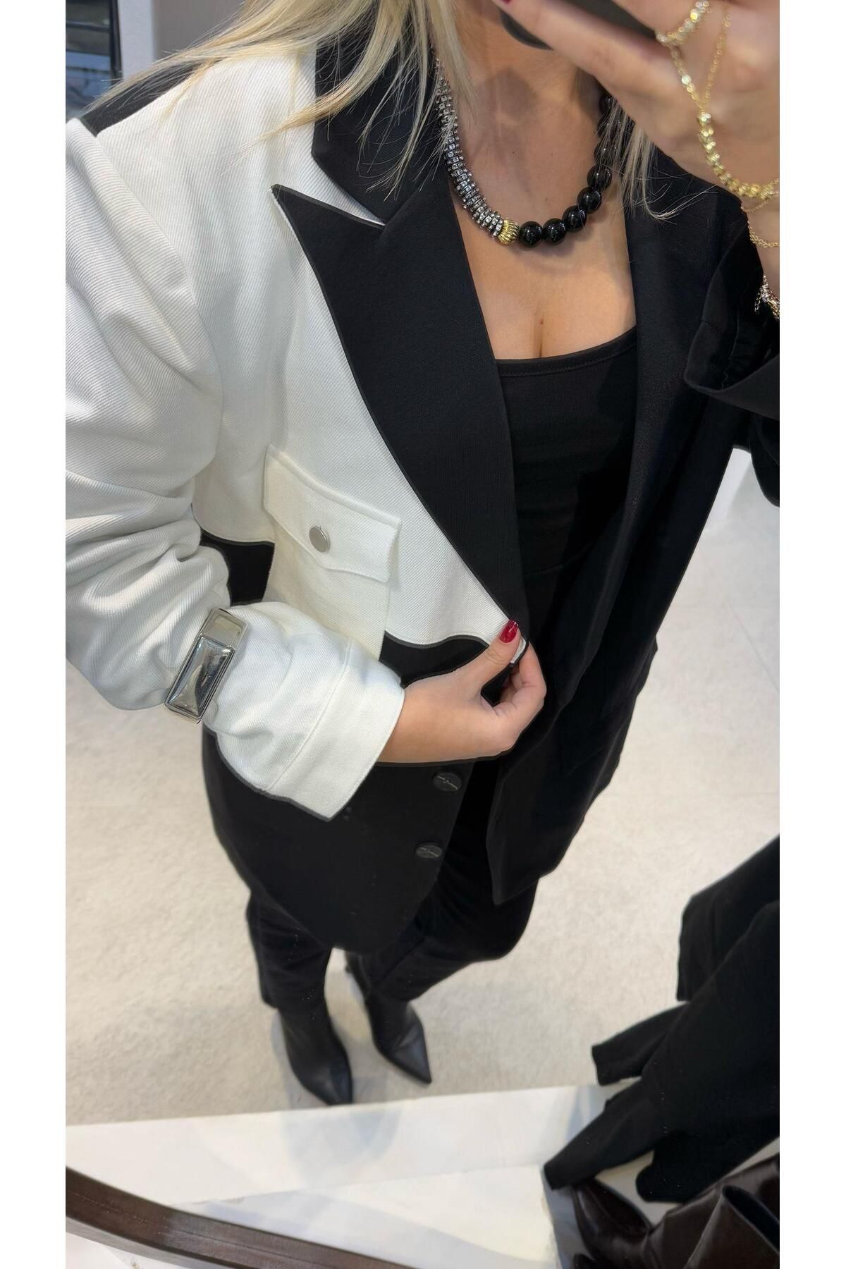 SEVİNÇ GÜNGÖR BLAZER SIYAH CEKET