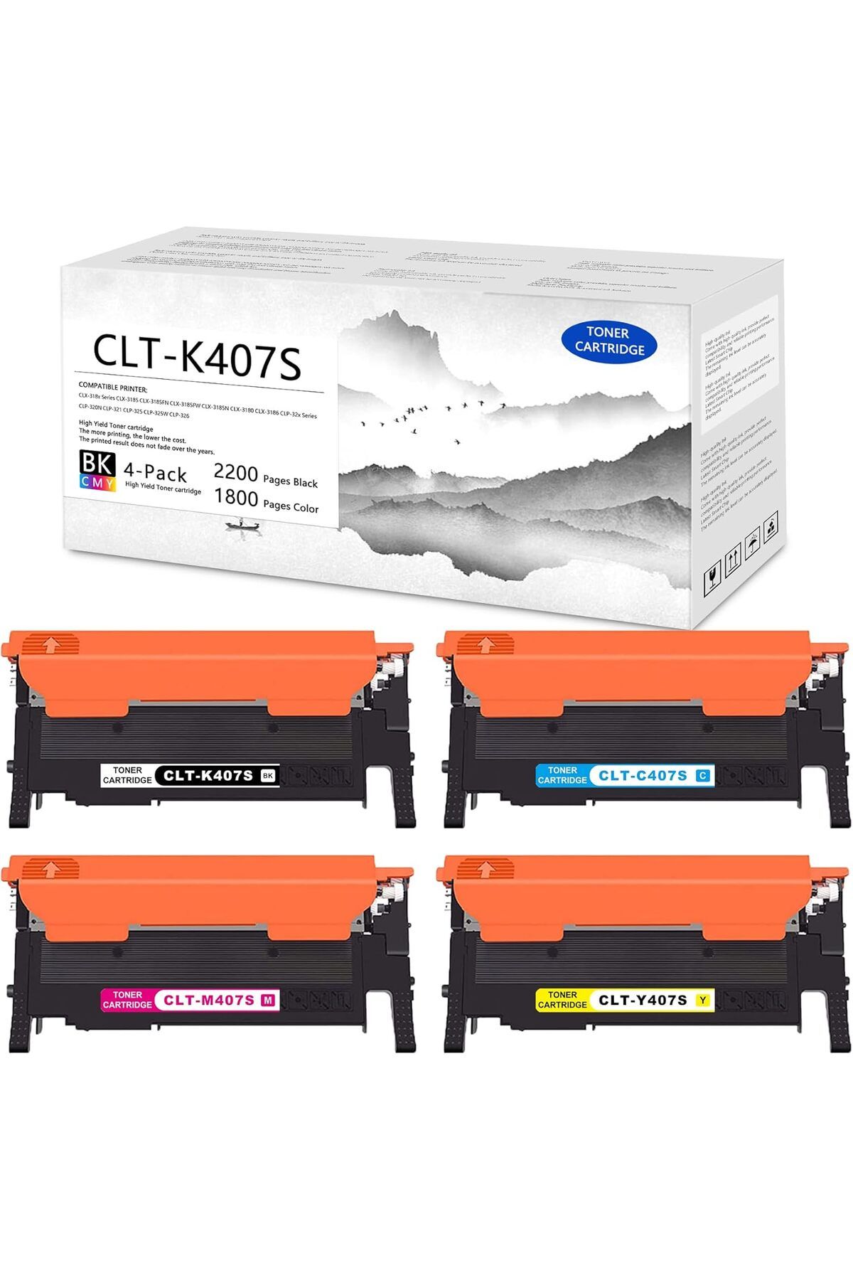Samsung 407S CLT-407S Toner CLP-320N CLX-3185N CLX-3185 CLP-321 CLP-325 CLX-3185FN CLX-3180 Printer