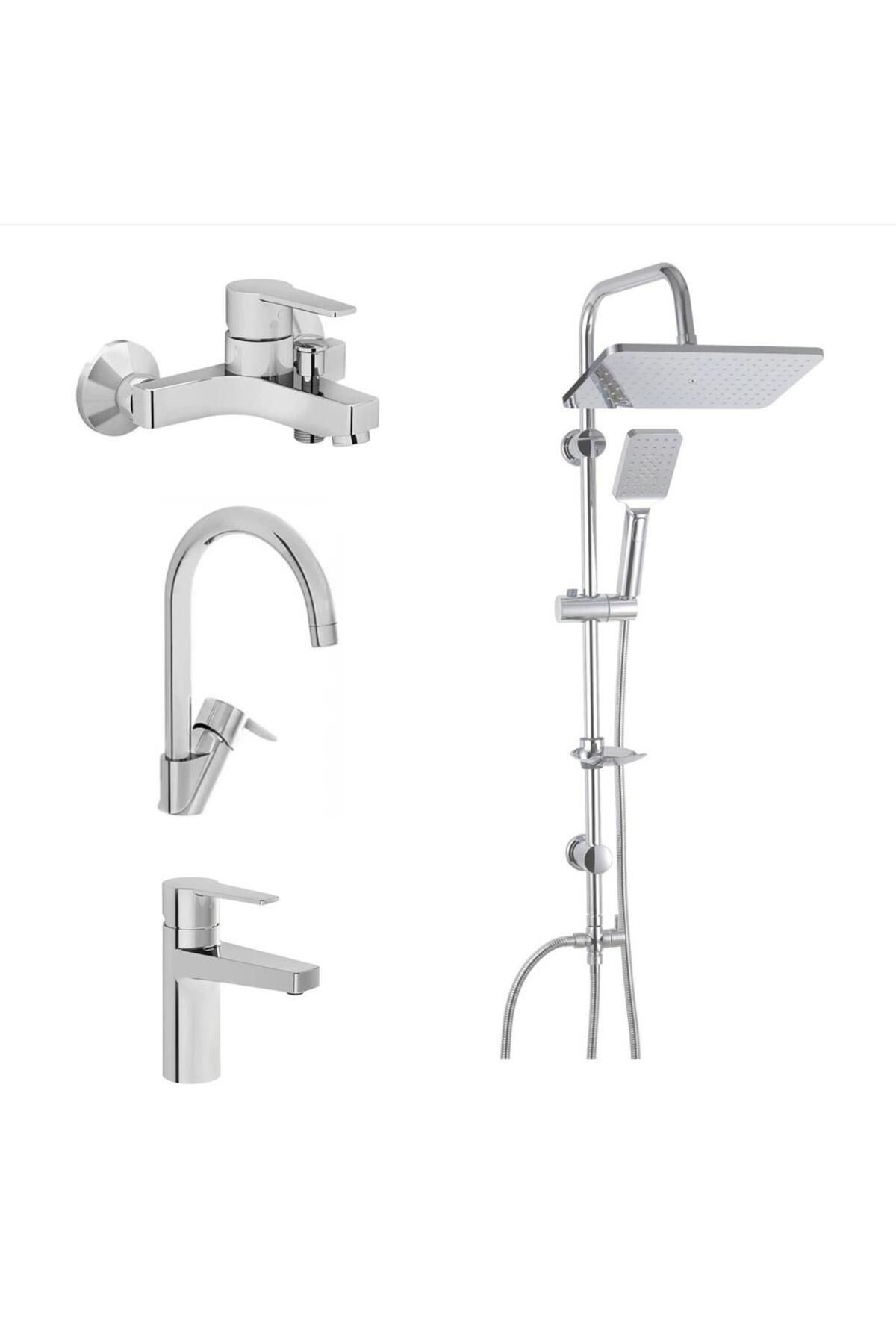 Artema Nora S Banyo Bataryası + Lavabo Bataryası + Eviye Bataryası + Duxxa Mirage Duş Seti
