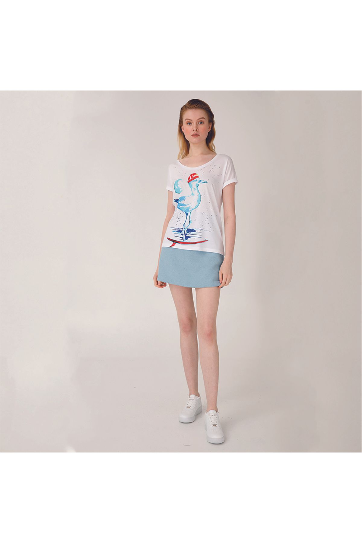ANEMOSS-Seagull Womens T-Shirt S Size 4