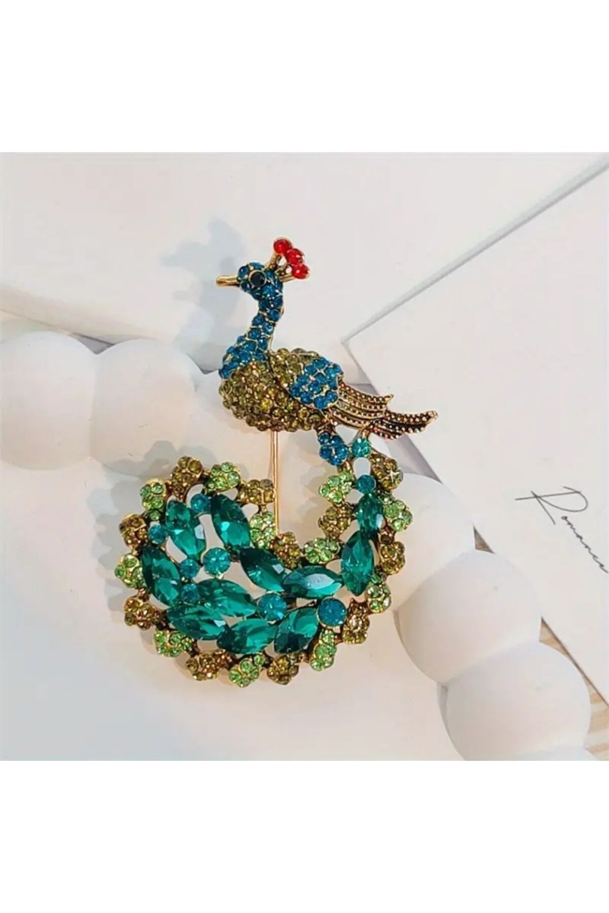 ByLily Vintage Tavuskuşu Broş