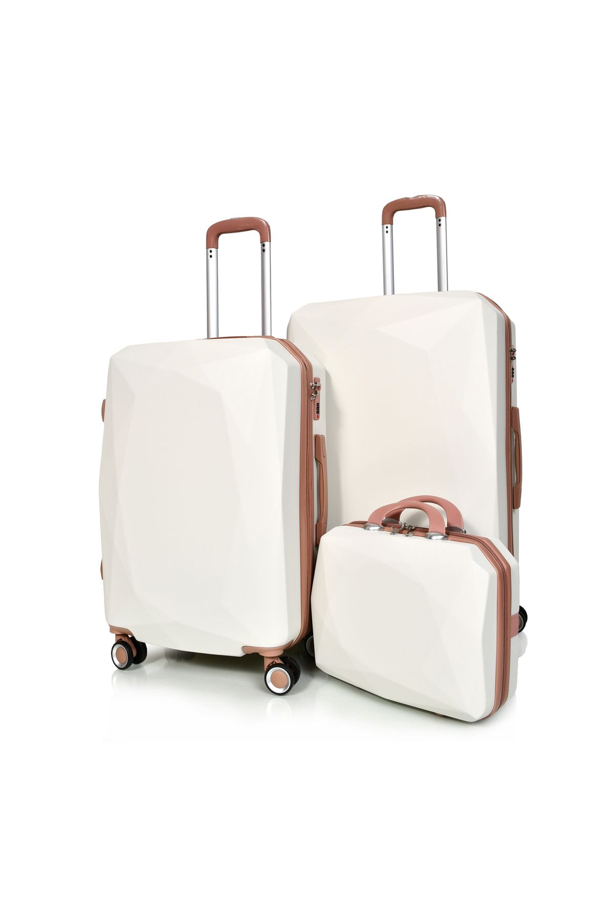 MORANO-Morano 4-Piece Luggage Set Durable and Lightweight Spinner Wheeled Suitcase with Numbered Security Lock 3