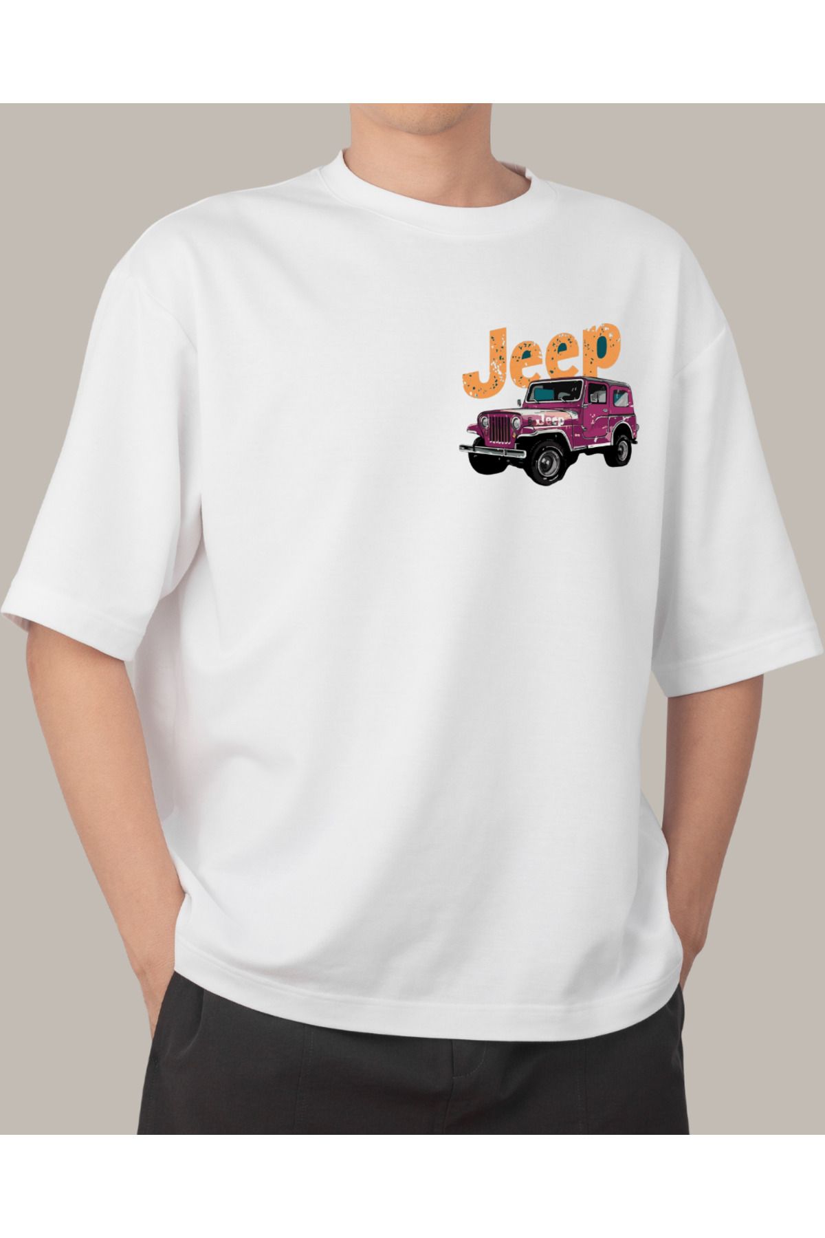 Ebiidesign Jeep Tasarımlı Baskılı T-Shirt