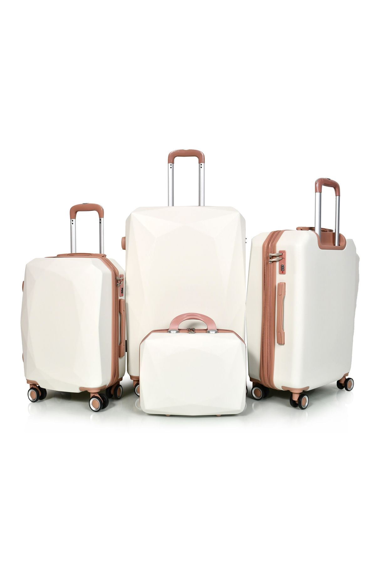 MORANO-Morano 4-Piece Luggage Set Durable and Lightweight Spinner Wheeled Suitcase with Numbered Security Lock 2