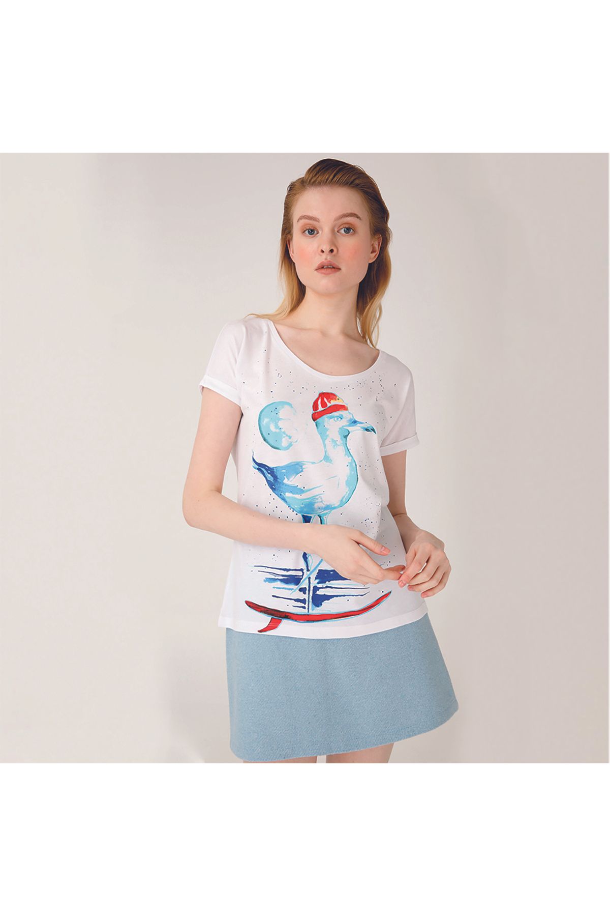 ANEMOSS-Seagull Womens T-Shirt S Size 6