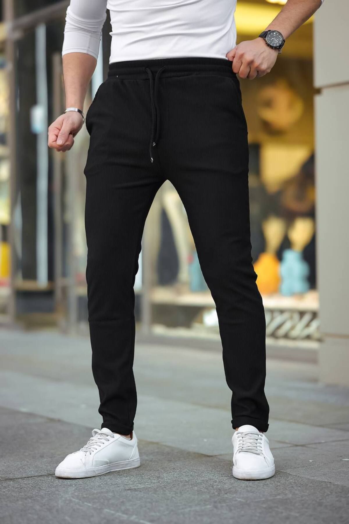 ROBERTO BORNOVA Beli Lastikli Jamber Jogger Pantolon Kp