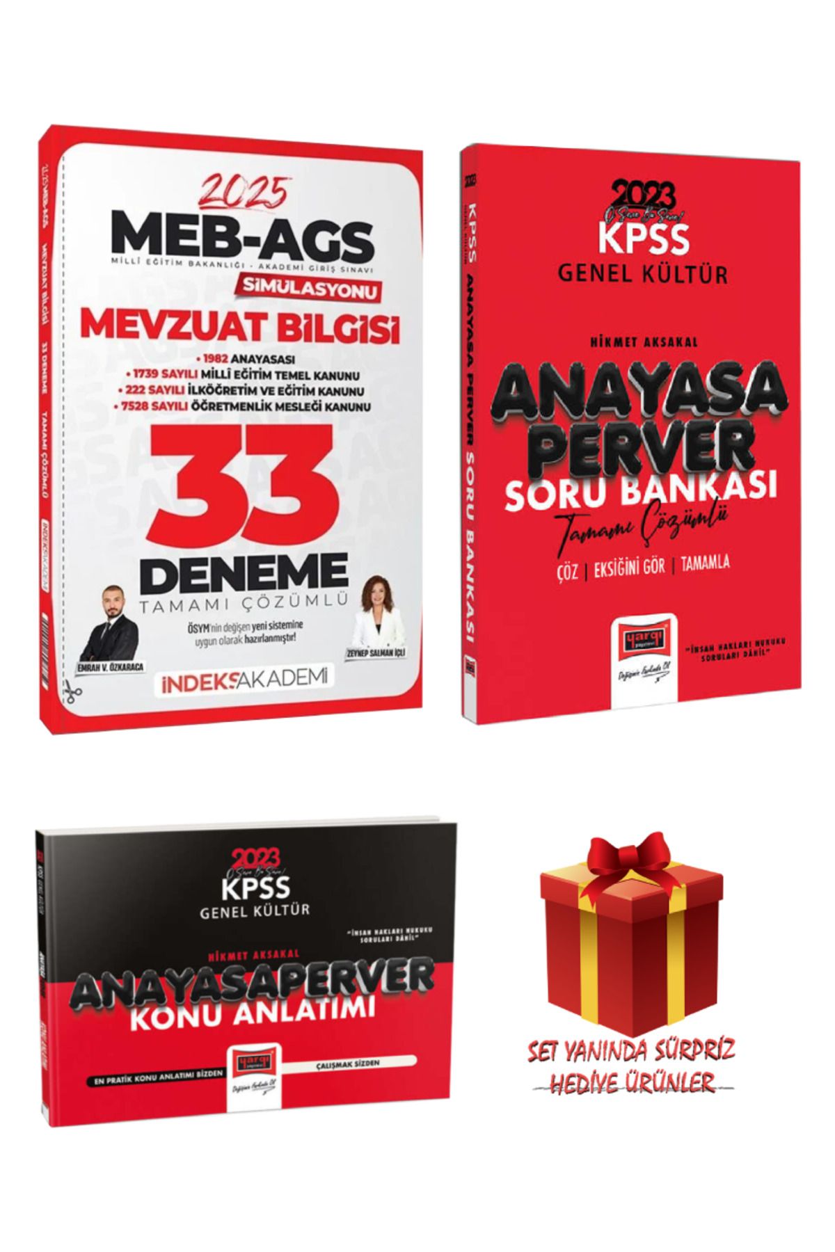 İndeks Akademi 2025 MEB-AGS Mevzuat Bilgisi Deneme+Anayasaperver Konu+SB | Zeynep Salman İçli-Emrah Vahap Özkaraca