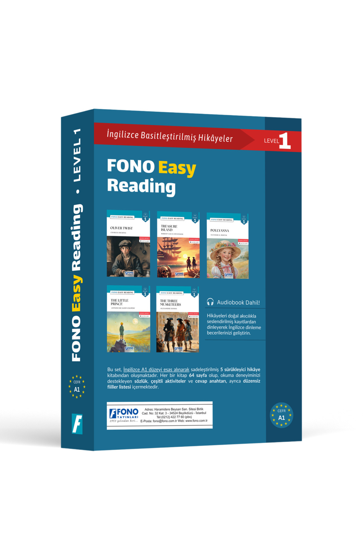 Fono Yayınları İngilizce Hikaye Seti - Level 1 - A1 Seviye (5 Kitap - KUTULU) fotoğrafı 3 (önizleme)