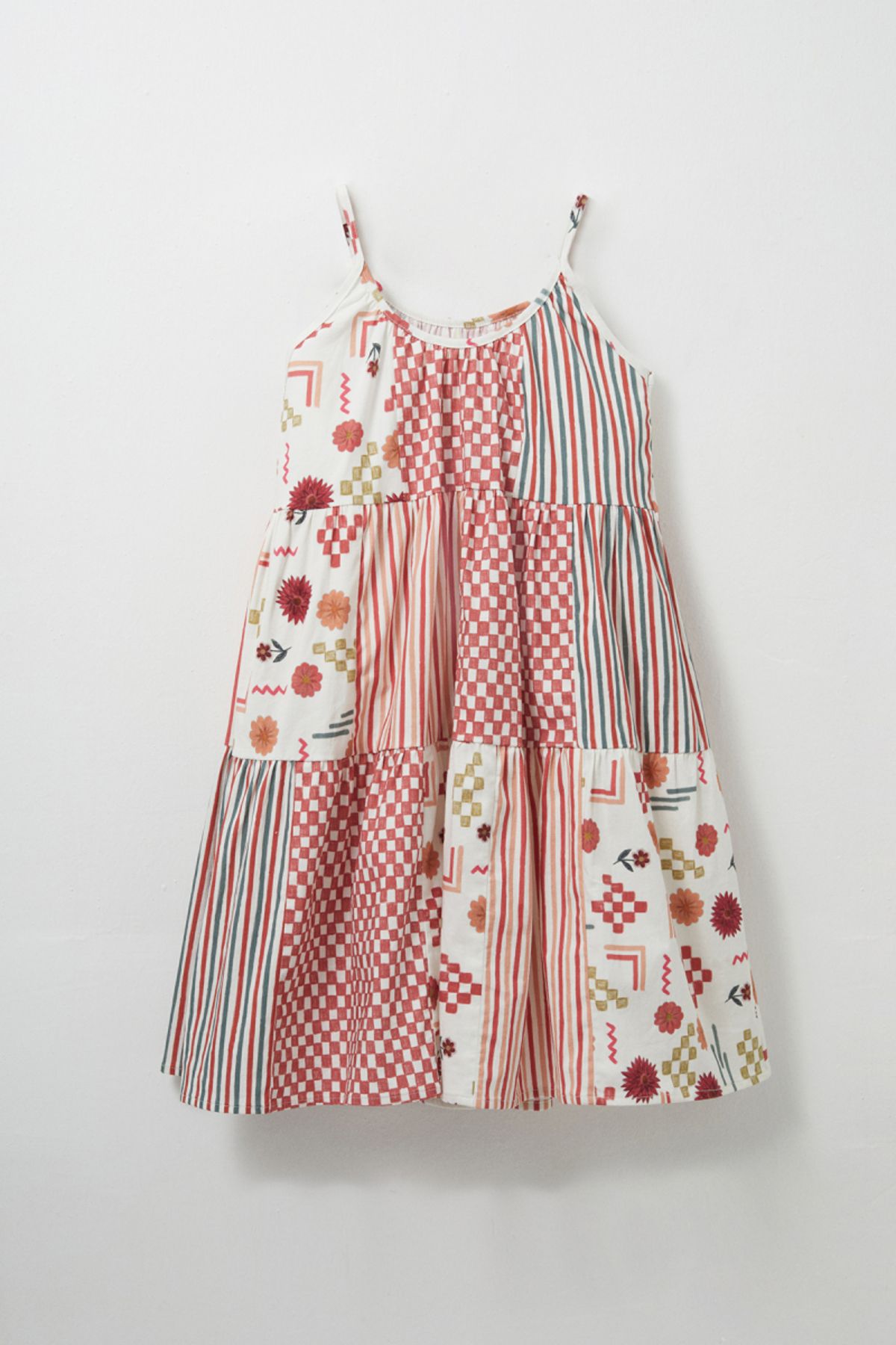 Marvy-Fiona Patch Patterned Strappy Midi Ebise 6