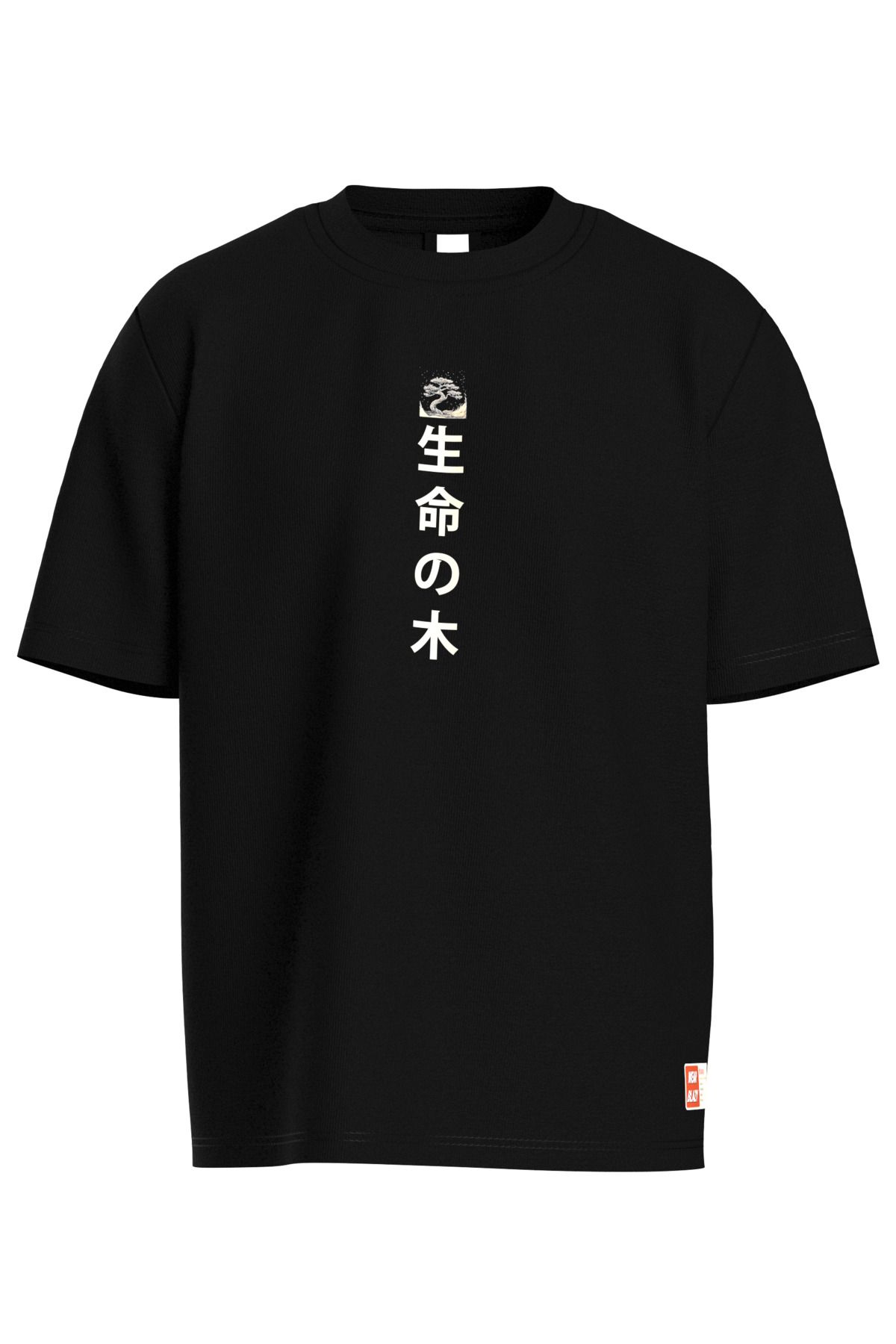 BLAZY YAŞAM AĞACI BASKILI OVERSİZE T-SHIRT