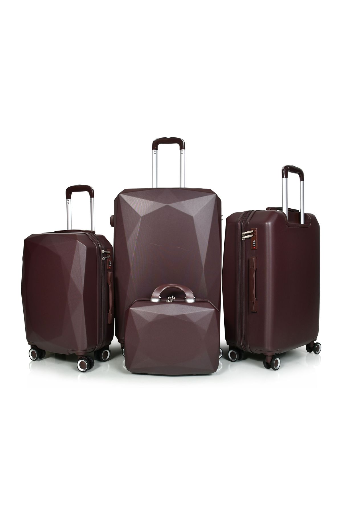 MORANO-Morano 4-Piece Luggage Set Durable and Lightweight Spinner Wheeled Suitcase with Numbered Security Lock 2