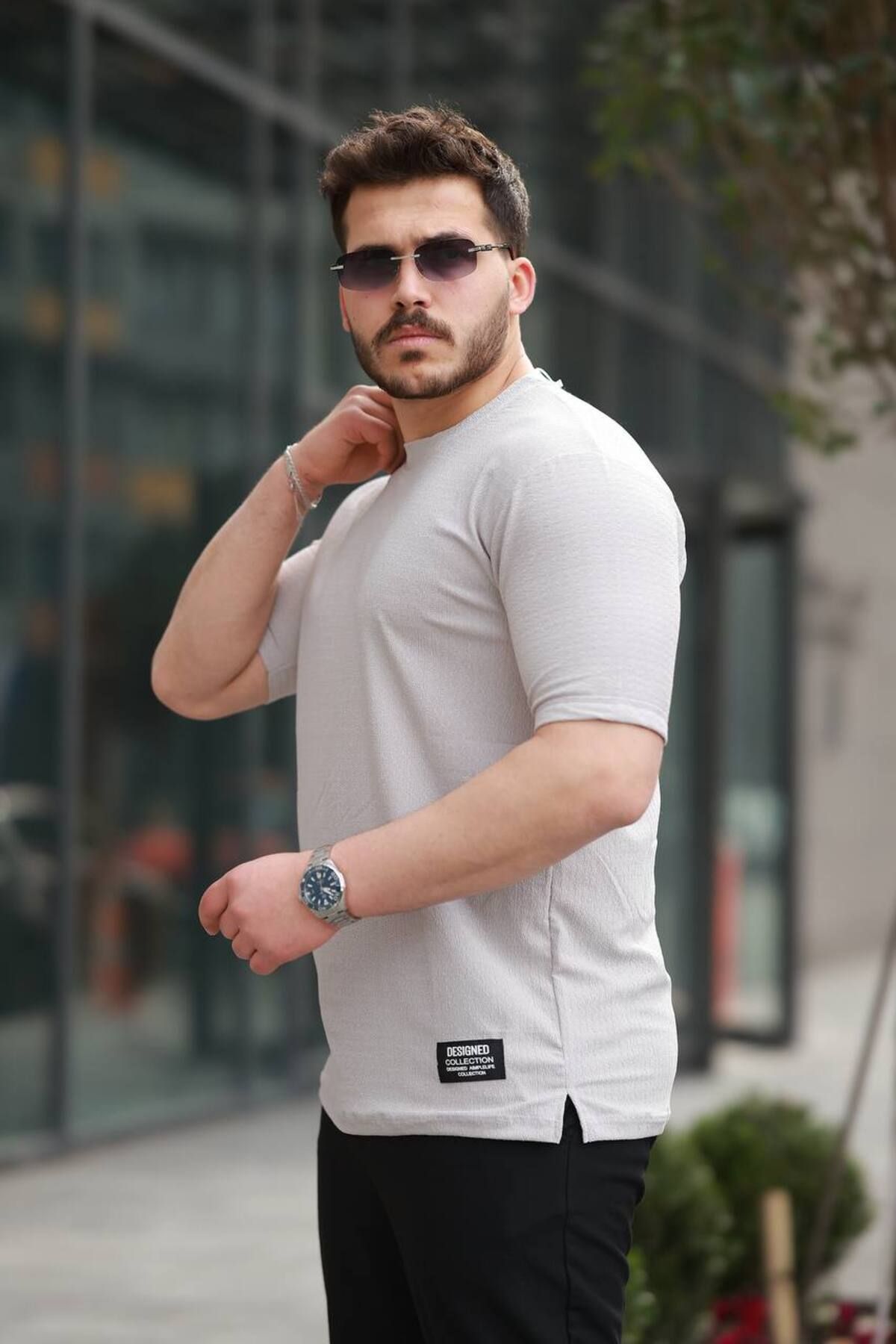 YUNED Unisex Node Desenli Jakar T-shirt