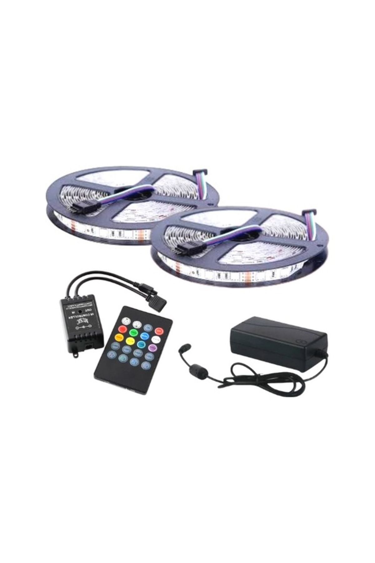 Asşerit Led Rgb Sese Ve Müziğe Duyarlı 10 Metre Kumandalı Set Tak Çalıştır 3 Çipli Tak Çalıştır