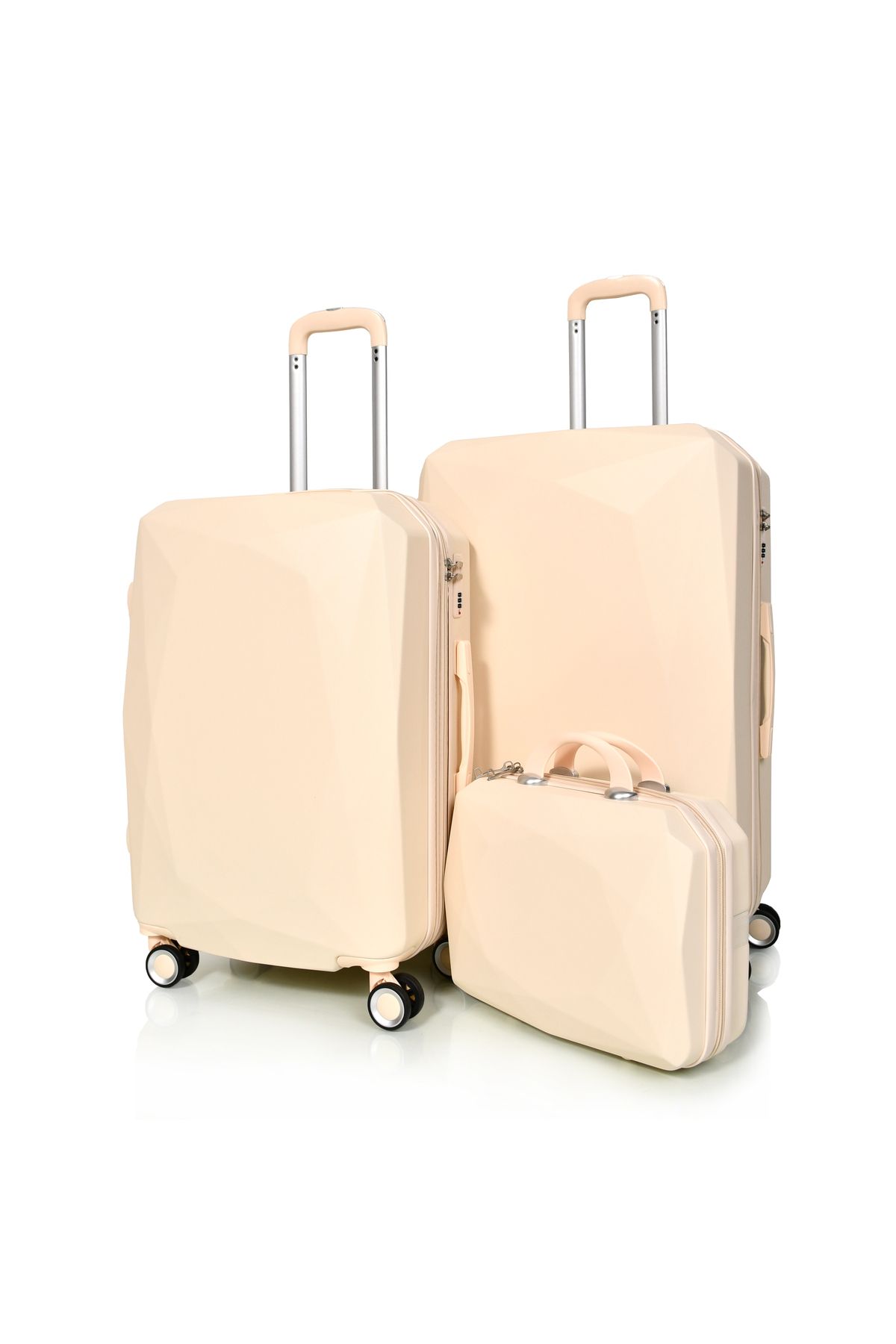 MORANO-Morano 4-Piece Luggage Set Durable and Lightweight Spinner Wheeled Suitcase with Numbered Security Lock 3