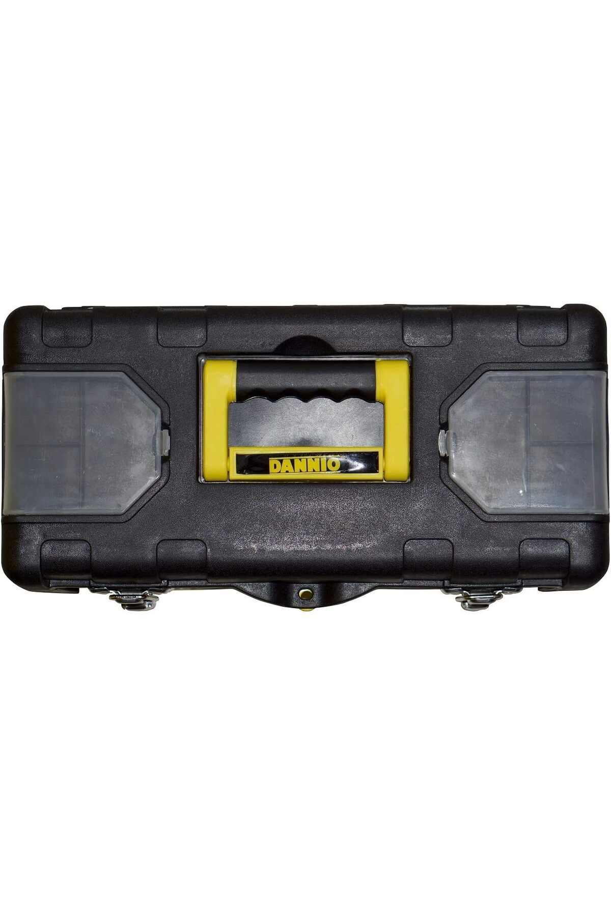 COOYA-19" portable professional tool box, plastic and steel, with handle and locking lid, for tool storage 5