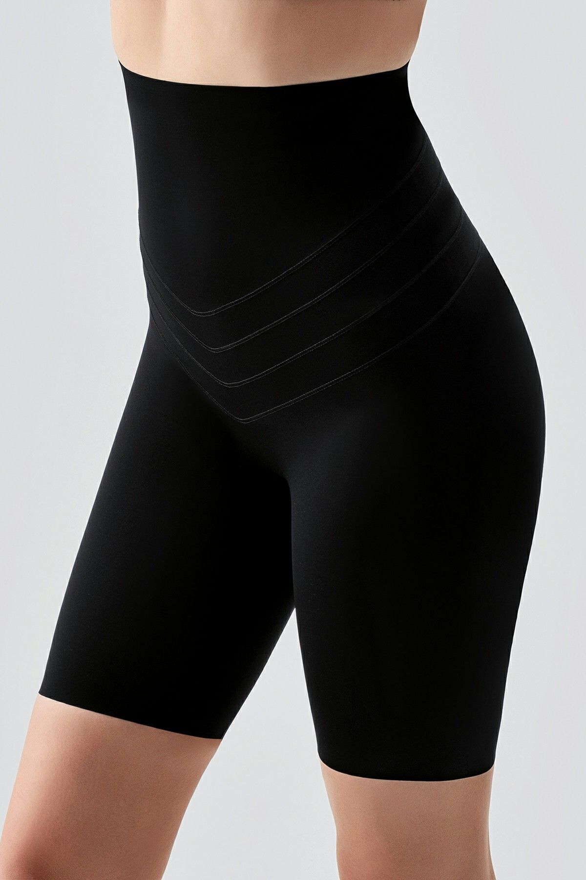 NEWBRA LINGERIE 9604 BELİ SİLİKONLU ÇİFT KAT UZUN PAÇALI YÜKSEK BEL KORSE