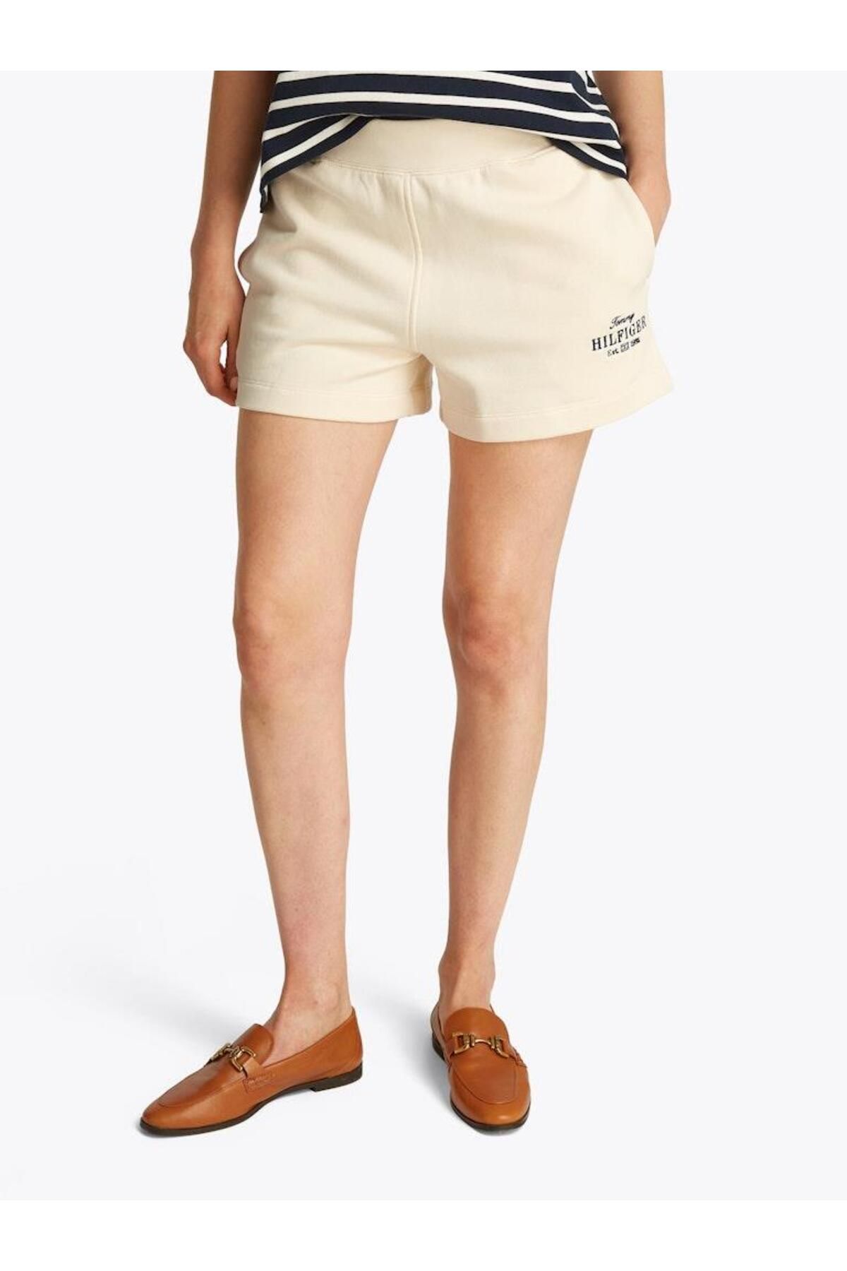 Tommy Hilfiger Kadın REG HILFIGER SWEATSHORT Şort