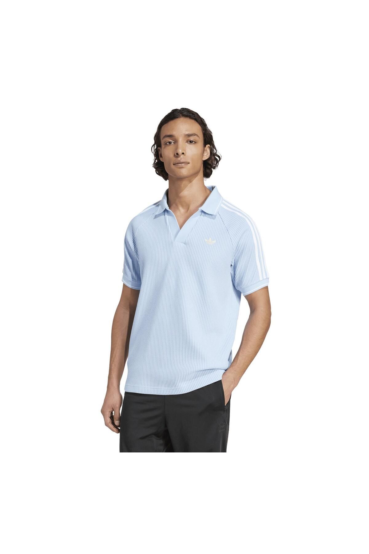 adidas KC0690-E adidas Polo Shırt Erkek T-Shirt A&ccedil;ık Mavi