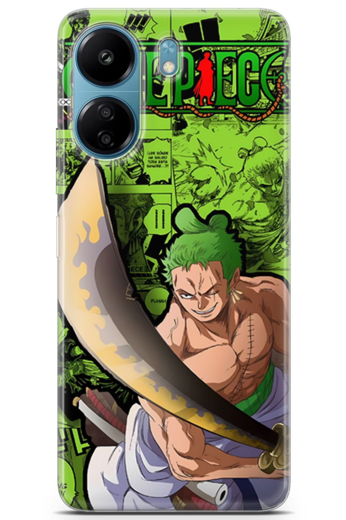 Uvilda Xiaomi Poco C65 uyumlu Anime 10 HD Desen One Piece Zoro
