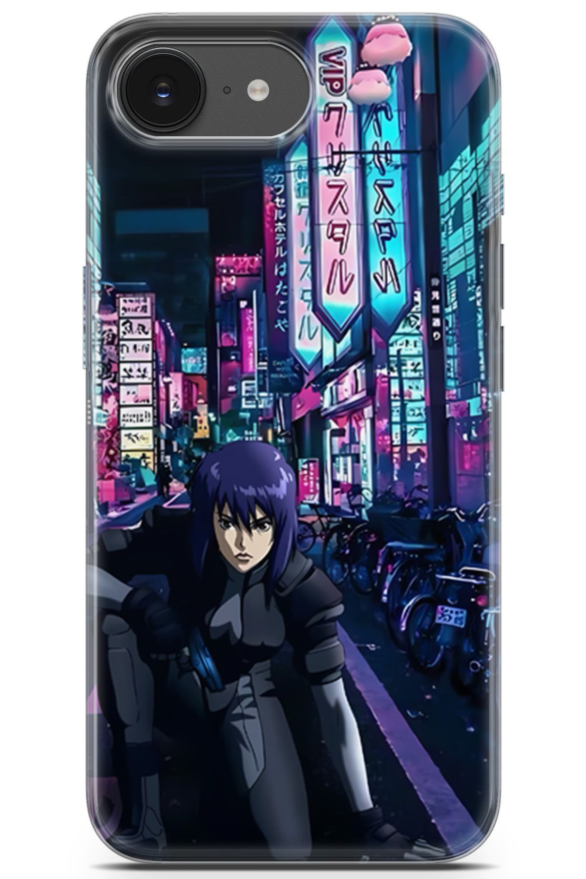 Kordilya Apple iPhone 16e uyumlu Manga 17 UV Silikon Cyberpunk Ghost in the shell