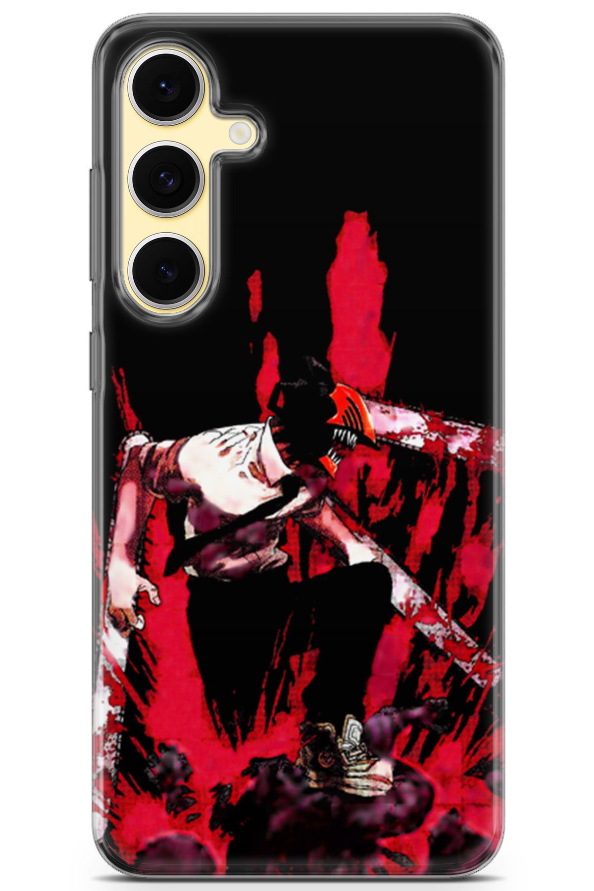 Kordilya Samsung Galaxy S24 FE uyumlu Manga 31 Telefon Kabı Chainsaw Man Denji