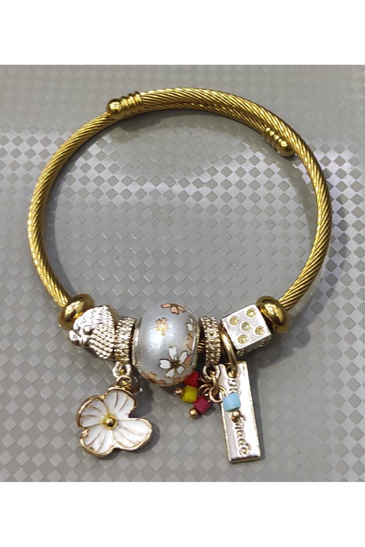 YDSACCESSORY Çelik Kadın Charm Gold Bileklik Pand0ra