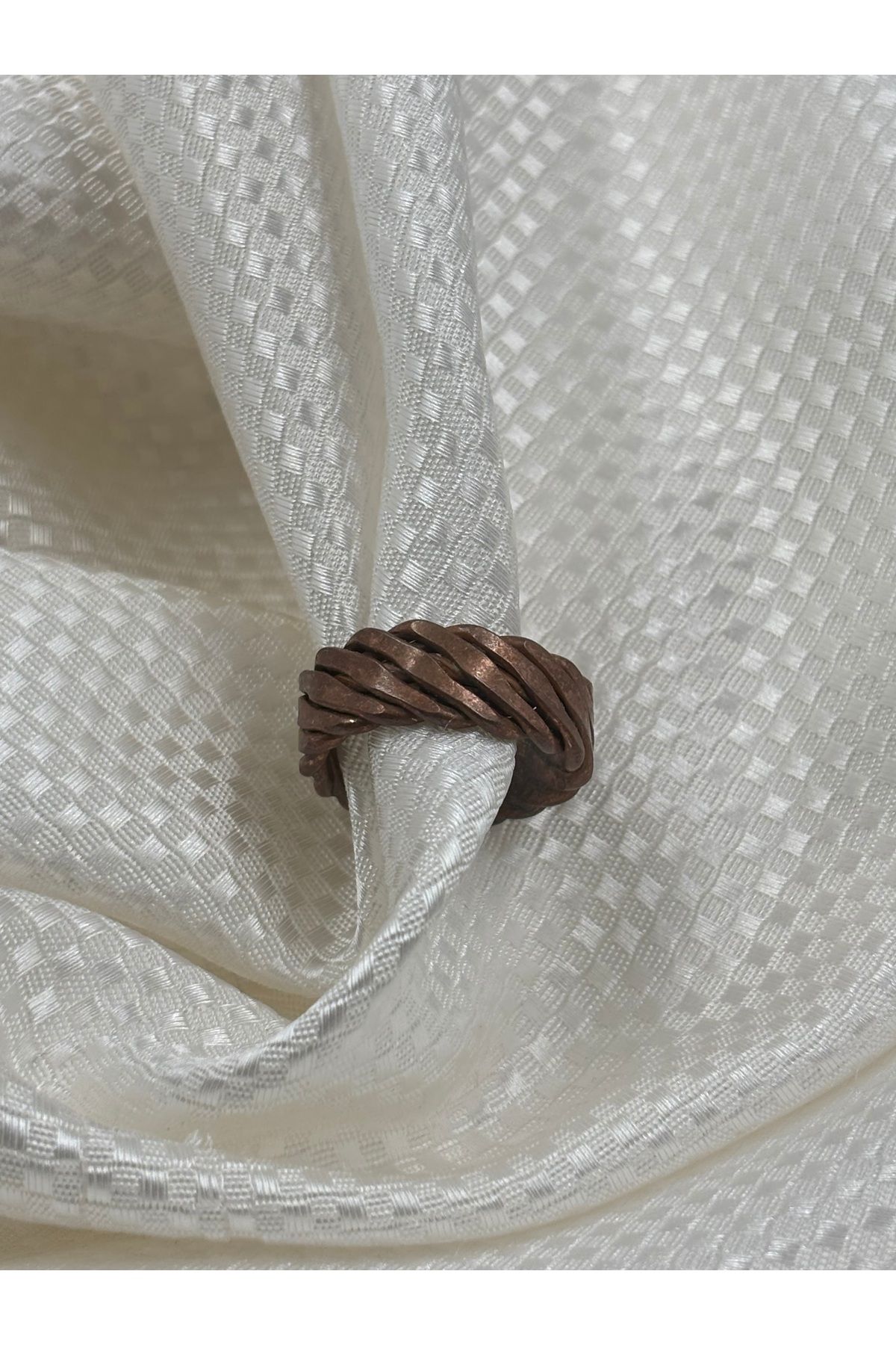 cevahiripek El Örgü Bakır Yüzük