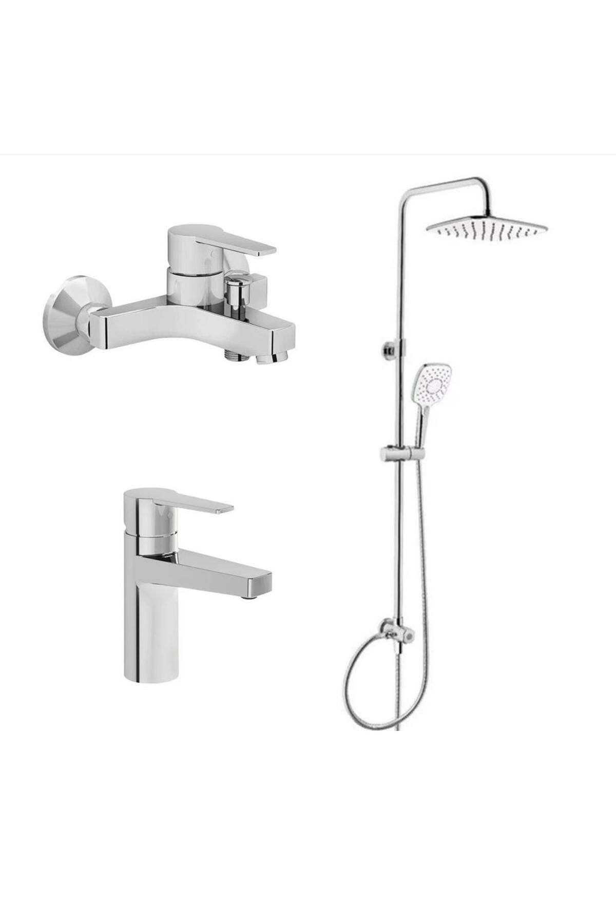Artema Nora S Banyo Bataryası + Lavabo Bataryası + Artema 3S Duş Sistemi