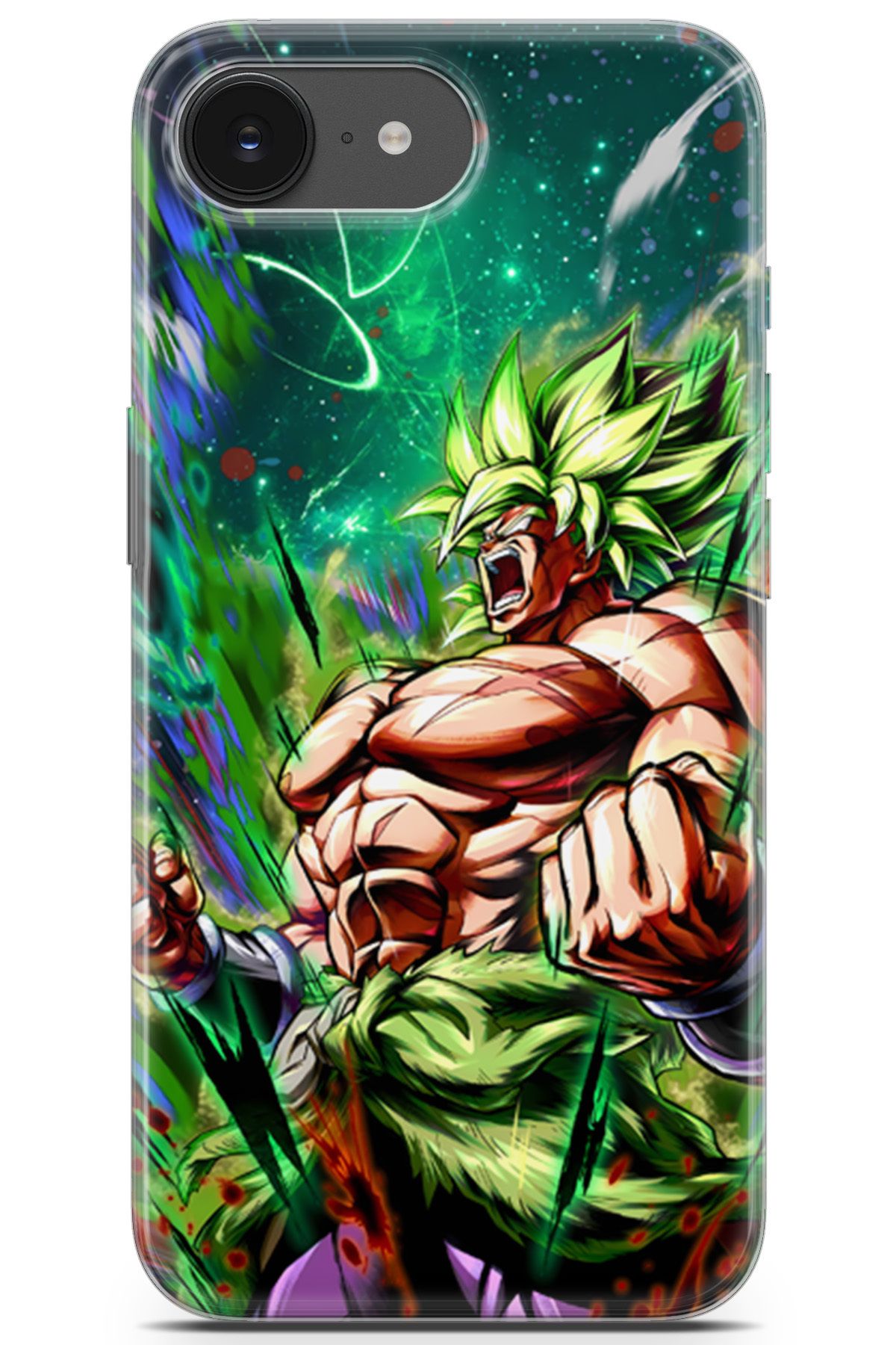 Uvilda Apple iPhone 16e uyumlu Anime 3 Arka Kapak Saiyan Rage Dragon Ball
