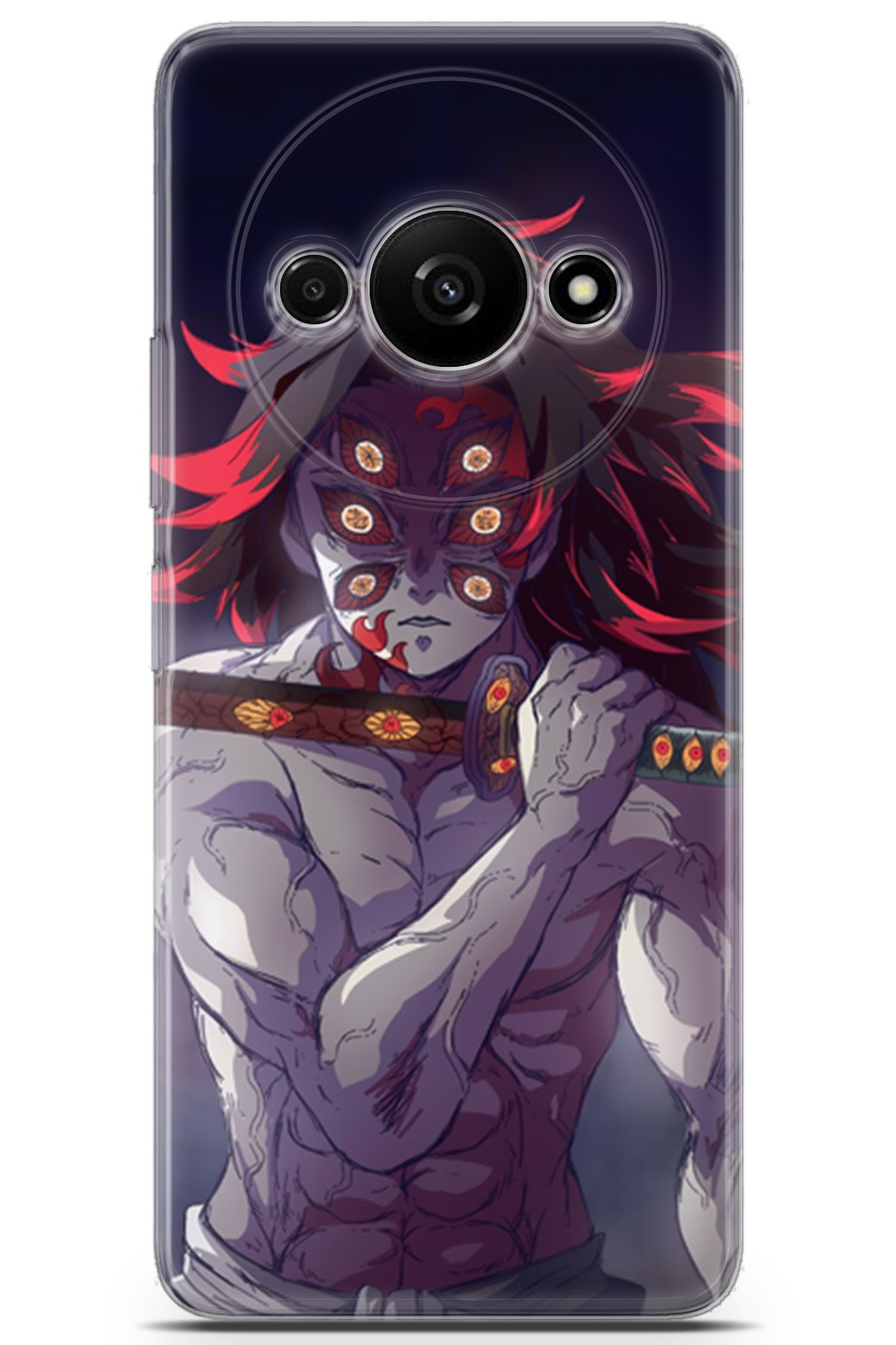 Kordilya Xiaomi Redmi A3 uyumlu Manga 34 Baskılı Telefon Kabı Kokushibo Kimetsu Demon